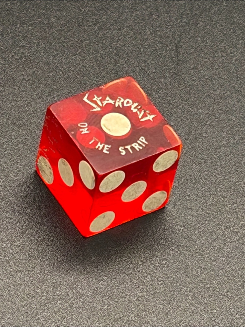 Vintage Stardust On The Strip Red Dice Las Vegas Casino Souvenir Gambling Craps
